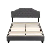 IHOMDEC BEF02 Double Size Bed Frame Base Mattress Platform Grey