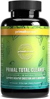 Primal Harvest Full Body Detox Cleanse by , Primal Total Cleanse Works as Colon Cleanse, Liver Cleanse, Kidney Cleanse, Gut Cleanse, Bowel Cleanse, Intestinal Cleanse, & Stomach Cleanse, 60 Detox Pills