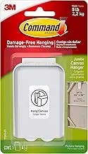 Command Jumbo Canvas Hanger, 1-Hook, 4-Large Strips (17045-ES)