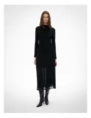 [Witchery] Openwork Jersey Dress in Black