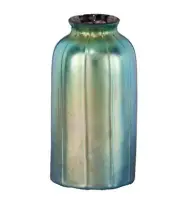 B&P Lamp 2 1/4" Fitter, "Cylinder" Art Glass Shade W/ Iridescent Finish