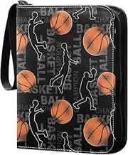 AIXIWAWA Play Basketball Card Binder 8 Pocket, Trading Card Albums with Sleeves 50 Page Hold 400 Game Cards, Card Storage Organizer Folder for Baseball Card, Sports Cards