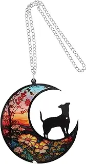 Abaodam Stained Glass Dog Memorial Suncatcher Ornament Decorative Keepsake for Window Pet Loss Remembrance Decoration Unique for Dog Lovers Personal Tribute