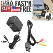Audio AV RCA Cable AC Power Supply Adapter Cord For Super Nintendo SNES Game
