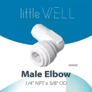 LittleWell Elbow Connection 1/4" NPT to 3/8" Quick Connect Fitting, 2 Pack
