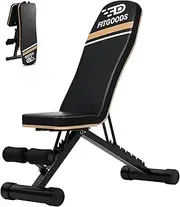 FitGoods Weight Bench Press, Foldable Workout Bench for Home Gym, 660 LBS Stable Incline Decline Bench for Full Body, Weight Benches for Home Gym, Sit up Bench Strength Training Benches