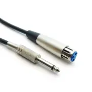 10FT XLR 3-Pin Female to 1/4" 6.35mm TRS Stereo Male Audio Mic Microphone Cable
