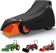 STARTWO Full Tractor Cover Waterproof Heavy Duty, Universal Fits Most Compact Utility Tractors, UV Protection, Dustproof, with Air Vents & Reflective Strips,149 L x 76 W x 86 H in