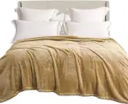 Exclusivo Mezcla Plush Fuzzy Fleece King Size Bed Blanket, Super Soft Fluffy and