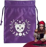 Tarot Card Pouch | Drawstring Jewelry Storage Bag,Soft Multifunctional Tarot & Dice Bag, Oracle Cards Jewelry Bags, Tarot Card Holder, Tarot Accessories