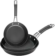 Anolon Endurance Plus Skillet 3 Pieces Set, 20 cm /24 cm /28 cm Size Black