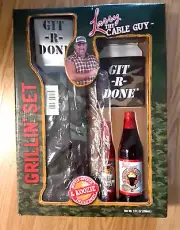 LARRY THE CABLE GRILLIN' SET BBQ TOOL, BOTTLE OPENER AND KOOZIE INCLUDED