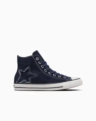 日本限定 Converse ALL STAR DENIM ST HI 高筒 丹寧 復古牛仔 星星流蘇/ 24.5 cm