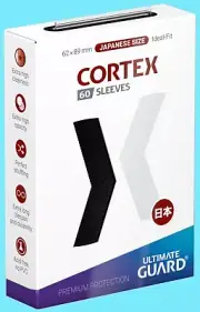 60 ULTIMATE GUARD BLACK JAPANESE CORTEX GLOSS Card SLEEVES Deck Protector tcg