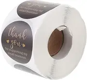 VILLFUL 500pcs Thank You Stickers Foil Paper Sealing Labels for Party Favors Self Adhesive Stickers for Crafts Easy to Use and Tear Off for Candy Bags and