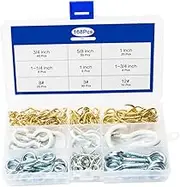 Complete Sheep Eye Bolt Set 168PCS Kit Includes Threaded Hook Self-Tapping Socket Hook Ring Screws for DIY Crafts