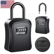 Key Safe 4-Digit Combination Lock Box Wall Mount Storage Safe Security Outdoor