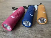 3 Pack Of Ozark Trail LED Mini Flashlight Pink, Blue & Orange 50 Lumens 1