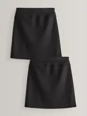 Black 2 Pack Pull-On Jersey Stretch School Pencil Skirts (3-17yrs) (T40840) | $26 - $57