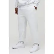Mens Plus Regular Fit Joggers In Grey Marl