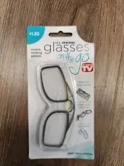 Reading Glasses SO MINE Brand “on the go” Mobile Reading Glasses +1.50 SILVER