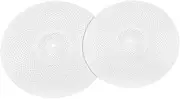 Mikinona 2pcs Mute Cymbal Drum Replacement Parts Lightweight Alloy Easy Installation for Jazz Drumming Noise Reduction Percussion Accessory
