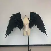 Black Angel Wings From Goose Feathers / Isolon Handmade Cosplay Photography