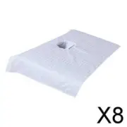8X Cotton Spa Half Massage Table Cover Cosmetic Hotel Bed Face Hole Towel White