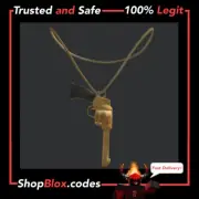 ROBLOX NEW Release 2025 MM2 GOLD Revolver Necklace Toy Code⚡FAST Delivery⚡
