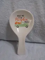 Spoon Rest Meet Me At The Pumpkin Patch Autumn, Fall, Thanksgiving 4.75" X 10"