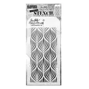 Tim Holtz Layering Stencil - Deco Feather