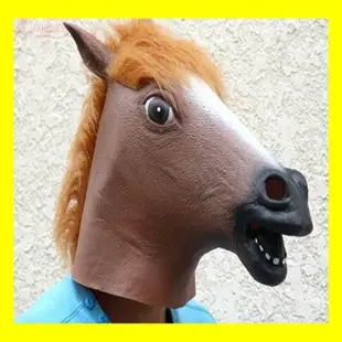 馬頭 頭套 萬聖節 馬頭面具 動物/眼罩/面罩 cosplay 派對 動物 整人 變裝 生日【塔克】