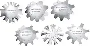 Ipetboom 6pcs Manicure Steel Plates Nail Art Stencil Set Metal Nail Art Tool for