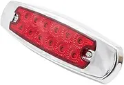 CHILDWEET 1Pair Electroplate Side Marker Lights Leds Red Side Lamp for Trucks Trailers Caravans High Brightness Low Power Consumption for Night Use
