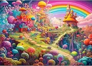 Chalzidar Jigsaw Puzzles for Adults 1000 Pieces, Interlock Perfectly Letter on Back No Dust, Home Decor Birthday Gift Toy for Men Women Elders Seniors, 1:1 Poster -Fantastic Mushroom