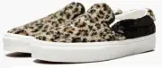 VANS SLIP-ON 59 LOW UNISEX MEN SIZE 7 = WOMEN SIZE 8.5 SHOES LEOPARD SHERPA NEW