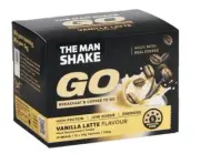* The Man Shake Go Vanilla Latte 56g x 10 Sachets