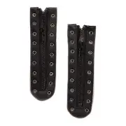 Black Leather Zipper Boot Laces 9 Hole Set Army Military Combat & Jungle Boots