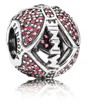 2015 Disney Park Exclusive Minnie Mouse Sparkling Bow Bead PANDORA Charm NEW Box