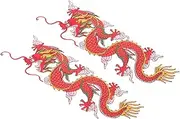 GLSTOY 2pcs Dragon Shaped Cloth Patch Small Coat Patches Replaceable Iron Patches Small Clothes Patches Replaceable Coat Patches Wear-Resistant Clothes Patches Delicate Clothes Patches