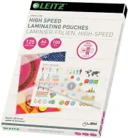 Hot Laminating Pouches A4 Speed, Pack of 100, Glossy, Transparent, Film Thicknes