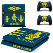 PlayStation 4 Console Skins Fallout Vault-Tec vinyl cut for a guaranteed fit