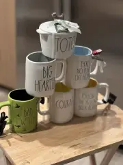 Rae Dunn WIZARD OF OZ Big Hearted Witch Courage Dorothy Toto Mugs Lot 6