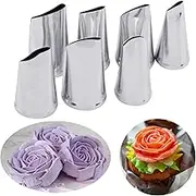 Hendiy 7Pieces/set Cake Decorating Tips Set Cream Icing Piping Fondant Rose Nozzle Pastry Tools Fondant Decorating Tools