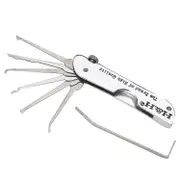 Lock Picking Set Foldable 7 in 1 Stainless Steel Lock Pick Set with Wrench Compact Training Kit for