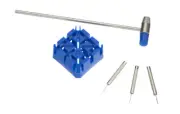 5 Pc Watch Repair Tool Kit Change Bands Links Link Remover 3 Pin Punches Hammer