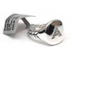 New DAVID YURMAN Pave Initial Letter A Pinky Ring in Diamond & Silver Size 4
