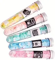 Ayra Crafts Flower Design Tube Shape Bottle Paper Soap Clean Soft Bath For Travel (Pack Of 5) (ASSORTED)