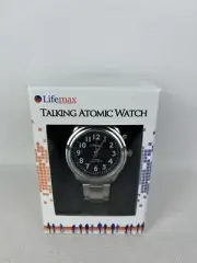 Lifemax Atomic Talking Watch Bracelet Black/Silvertone