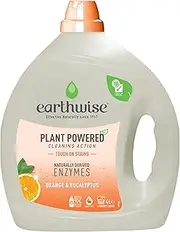 [Earthwise] Orange & Eucalyptus Laundry Washing Detergent Liquid 4L, 80 Washloads, Suitable for Front & Top Loader, Tough on Stains, Plant Powered Cleaning Action with Naturally Derived Enzymes